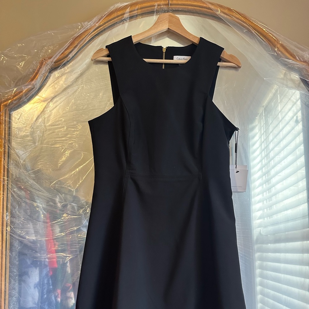 Black Calvin Klein Fit and Flare Dress Womens Size 10 - Picture 8 of 12